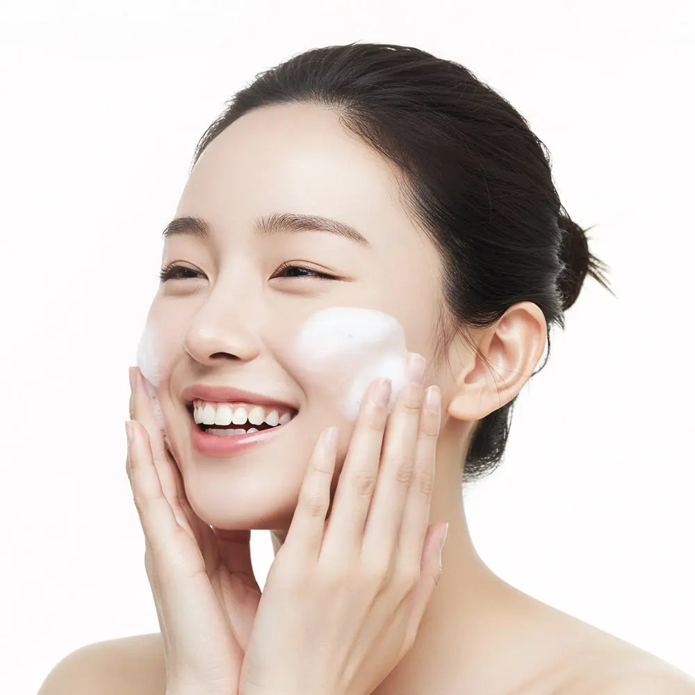 Woman Applying Bubble Quick Mask